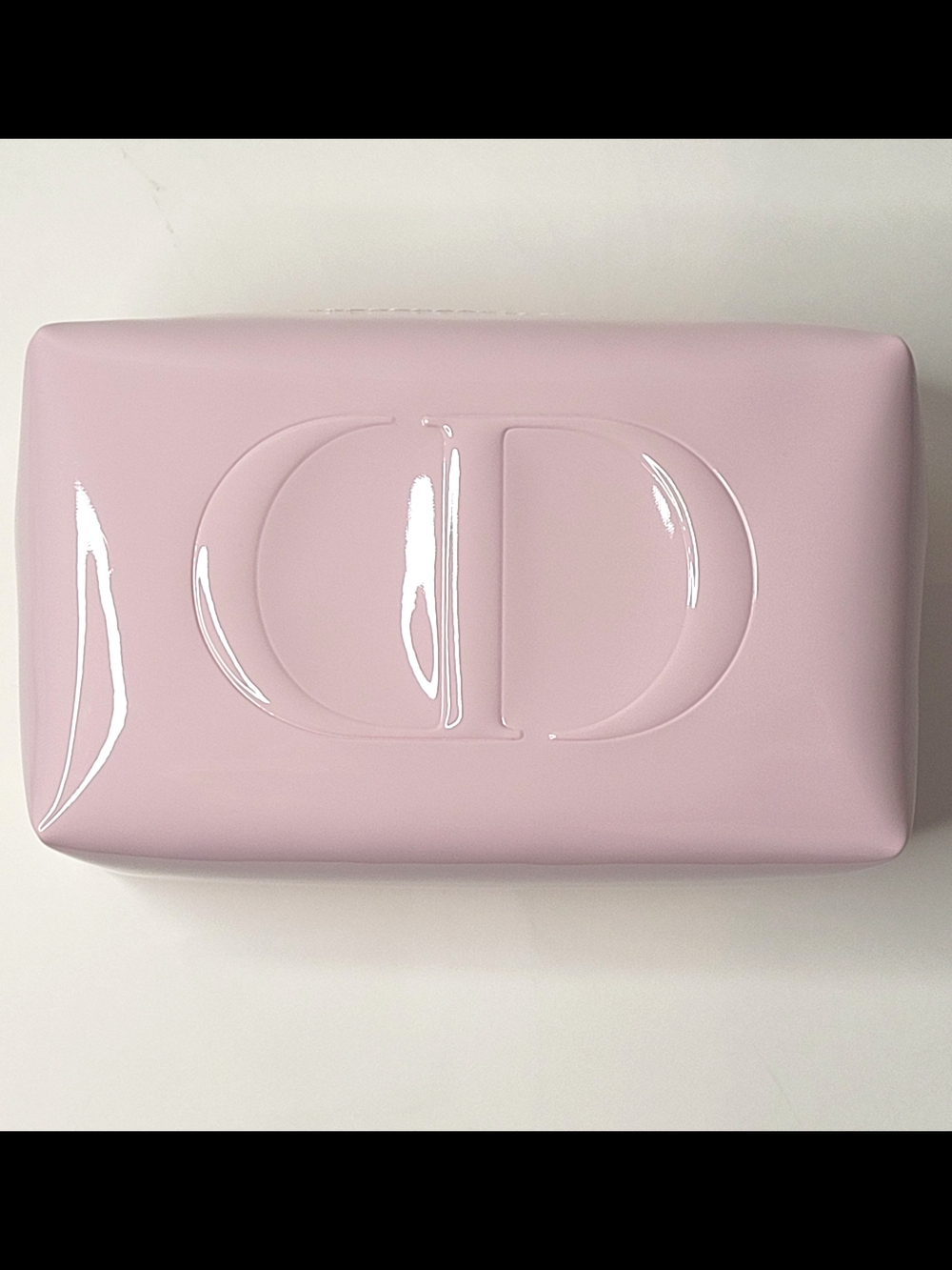 Dior Light Pink Patent Cosmetic Pouch with Logo Lining